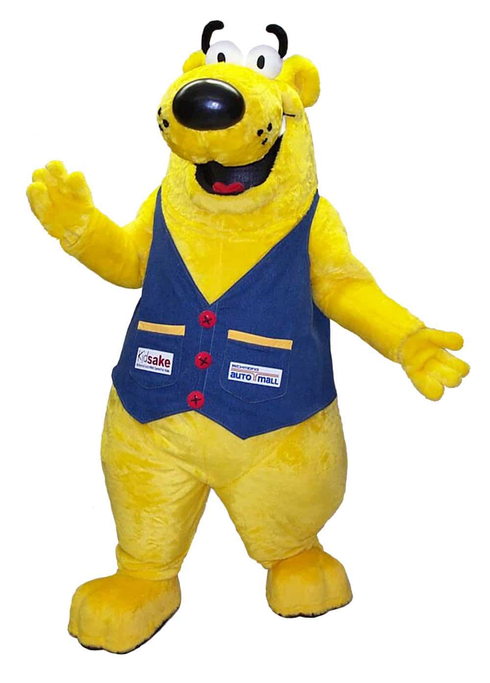 Orange Customised Mascot Dressed In Yellow Underwear - SpotSound Mascots in  Canada / US / Latin America Sizes L (175-180CM)